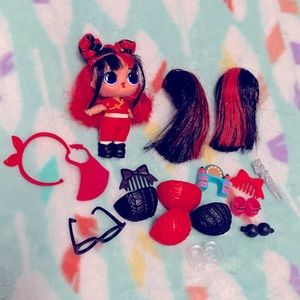 Lol surprise 22 piece Velcro hair bundle lot doll accessory clothes set